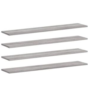 vidaXL Wandregale 4 Stk. Grau Sonoma 100x20x1,5 cm Holzwerkstoff