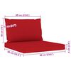 vidaXL 11-tlg. Garten-Lounge-Set mit Kissen Rot