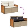 vidaXL Garten-Sofa-Set 10 pcs Beige und Creme 80 x 80 x 71 cm
