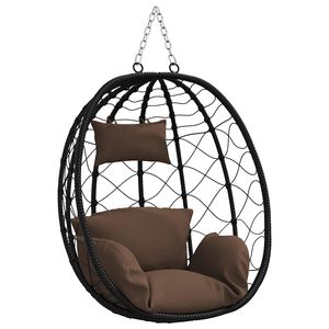vidaXL H&auml;ngendes Ei-Stuhl Poly-Rattan 91,5 x 54,5 x 107 cm Kaffeebraun