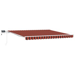 vidaXL Ausziehbare Markise Orange und Braun 400 x 300 cm