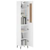 vidaXL Highboard Wei&szlig; 34,5x34x180 cm Holzwerkstoff