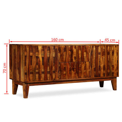 vidaXL Sideboard Massivholz Palisander 160x45x70 cm