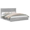 vidaXL Aufbewahrungsbett Sonoma-Grau 200 x 200 cm Holzwerkstoff