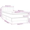 vidaXL Boxspringbett mit Matratze Dunkelgrau 80x200 cm Stoff