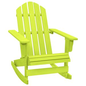 vidaXL Adirondack-Schaukelstuhl Massivholz Tanne Gr&uuml;n