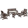 vidaXL 4-tlg. Garten-Lounge-Set Massivholz Tanne