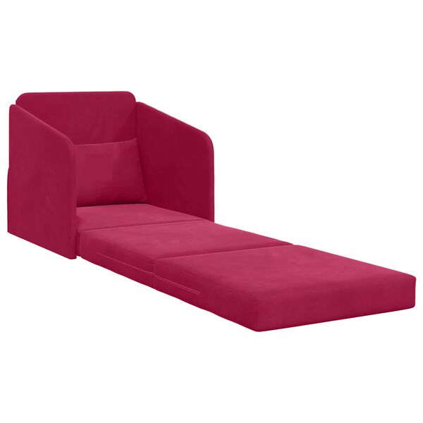 vidaXL Schlafsofa Weinrot 65 x 80 x 83 cm Samt