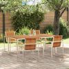 vidaXL Garten Essgruppe 5 pcs Massivholz Akazie