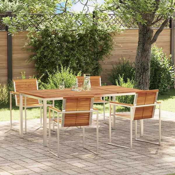 vidaXL Garten Essgruppe 5 pcs Massivholz Akazie