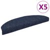 vidaXL Stufenmatten Selbstklebend 5 Stk. 65x21x4 cm Blau Halbrund Gro&szlig;