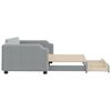 vidaXL Tagesbett Ausziehbar mit Schubladen Hellgrau 100x200 cm Stoff