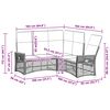 vidaXL Garten Liegesofa Set Schwarz 164 x 164 x 112 cm Poly-Rattan