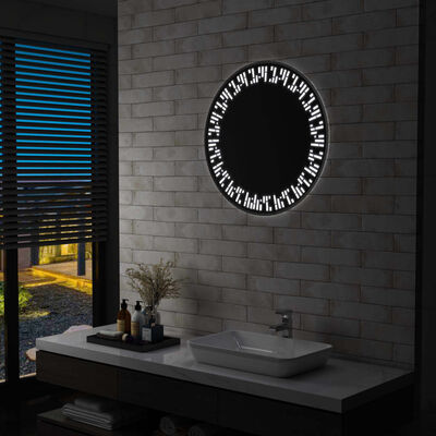 vidaXL Badezimmerspiegel mit LED 70 cm