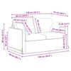 vidaXL Sofa Rosa Gesamtabmessungen: 138 x 78 x 80 cm (B x T x H) Samt