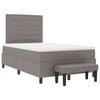 vidaXL Boxspringbett mit Matratze Taupe 120 x 190 cm Stoff