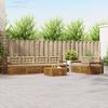 vidaXL Outdoor-Sofagarnitur mit Kissen 7 pcs Natur und Beige
