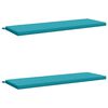 vidaXL Bankkissen SOEST 2 stk. 100 % Polyester T&uuml;rkis 140 x 50 x 5 cm