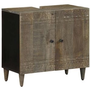 vidaXL Waschbeckenunterschrank 62x33x58 cm Massivholz Mango