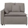 vidaXL Modulares Sofa Endmodul mit Armlehne Kissen Taupe 100 cm