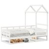 vidaXL Tagesbett mit Dach Wei&szlig; 80x200 cm Massivholz Kiefer
