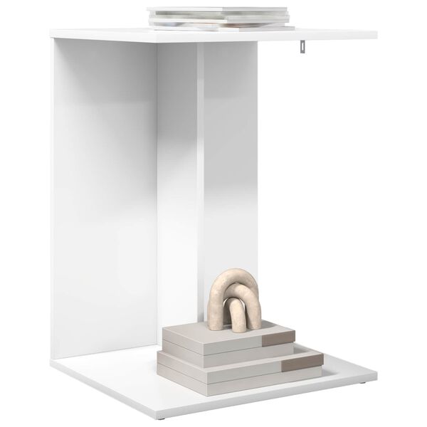 vidaXL Beistelltisch Wei&szlig; 45 x 40 x 62,5 cm Holzwerkstoff