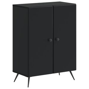 vidaXL Badezimmer Aufbewahrungsschrank BREDA Schwarz 59,5 x 31 x 80 cm