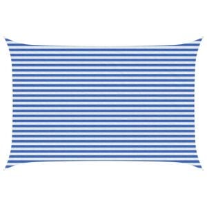 vidaXL Sonnensegel 3 x 4,5 m HDPE Rechteckig Blau und Wei&szlig;