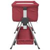vidaXL Babybett mit Matratze Rot Leinenstoff