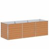 vidaXL Hochbeet Hellbraun 240 x 80 x 77 cm Verzinkter Stahl