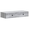 vidaXL Wandmontierter Beistelltisch Graues Sonoma 87,5 x 34,5 x 17 cm