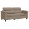 vidaXL 2-Sitzer-Sofa Taupe 140 cm Mikrofasergewebe