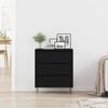 vidaXL Sideboard Schwarz Eichen-Optik 60 x 35 x 70 cm Holzwerkstoff
