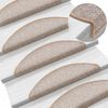 vidaXL Stufenmatten 10 Stk. 56x17x3 cm Hellbraun Halbrund