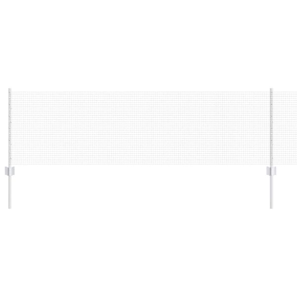 vidaXL Zaun mit Pfosten Silber 0,6 x 10 m Stahl