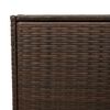 vidaXL Gartentruhe Braun 283L Poly Rattan