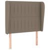 vidaXL Kopfteil mit Ohren Taupe 103x23x118/128 cm Stoff