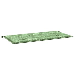 vidaXL Gartenbank-Auflage Blattmuster 100x50x4 cm Oxford-Gewebe