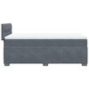 vidaXL Boxspringbett mit Matratze Dunkelgrau 90x190 cm Samt