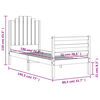vidaXL Massivholzbett mit Kopfteil