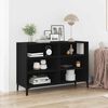 vidaXL Sideboard Schwarz Eichen-Optik 103,5 x 35 x 70 cm Holzwerkstoff