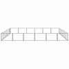 vidaXL Hundezwinger Schwarz 36 m&sup2; Stahl