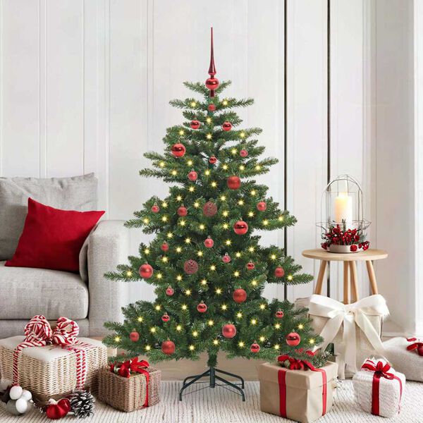vidaXL K&uuml;nstlicher klappbarer Weihnachtsbaum Gr&uuml;n 150 cm PVC und Stahl