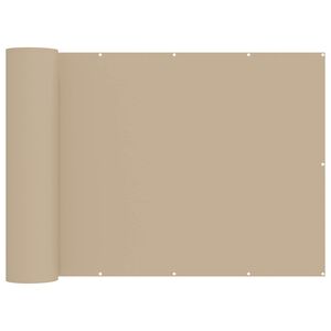 vidaXL Balkon Sichtschutz 200 x 500 cm Stoff mit PU-Beschichtung Beige