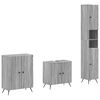 vidaXL 3-teiliges Badezimmer-Schranksystem BREDA Sonoma-Grau