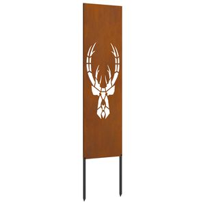 vidaXL Garten Sichtschutz-Leinwand Rostig 32 x 140 cm Wetterfeststahl