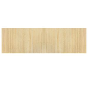 vidaXL Teppich Rechteckig Hell Natur 60x200 cm Bambus