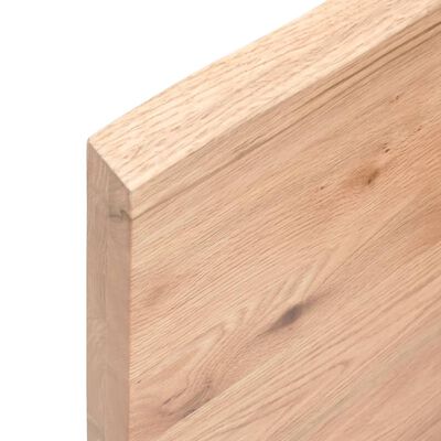 vidaXL Tischplatte 120x60x4 cm Massivholz Eiche Behandelt Baumkante