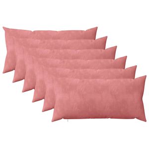 vidaXL Kissen mit Kissen HEERLEN 6 Stk. Rosa Samt
