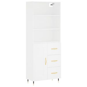 vidaXL Highboard Wei&szlig; 69,5x34x180 cm Holzwerkstoff